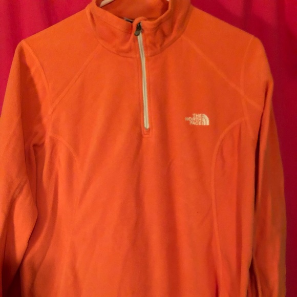 The North Face Tops - Women’s XL, 1/4-Zip, Orange North Face Fleece